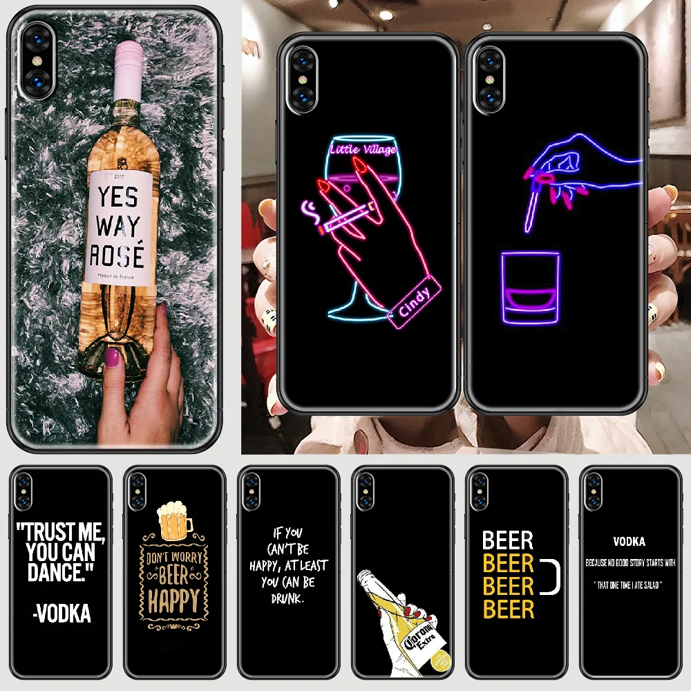 Чехол для телефона с изображением пива спирта водки чехол iphone 5 5s se 2 6 6s 7 8 12 mini plus X