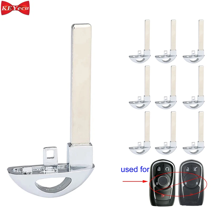 

KEYECU 10pcs for Buick Encore Envision Lacrosse Enclave Regal Sportback TourX Emergency Key Blade for HYQ4AA HYQ4EA