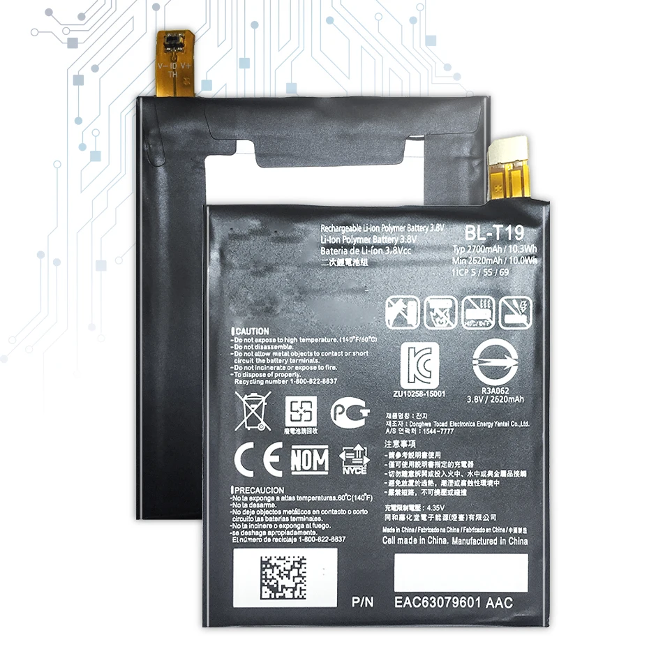 2700/2620mAh BLT19 Аккумулятор для LG Nexus 5x H790 H791 H798 аккумулятор телефона BL T19