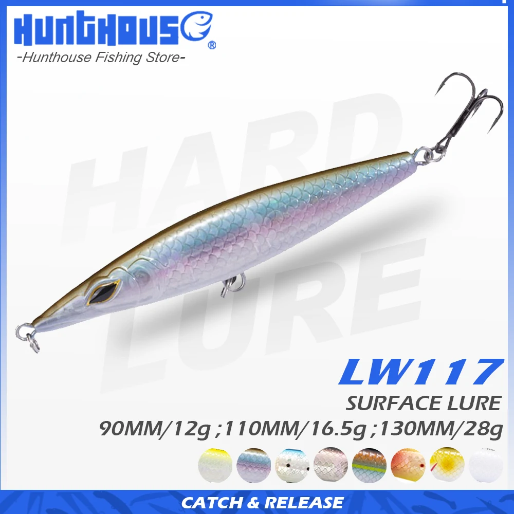 

Hunthouse trolling Pencil surface lure 110mm 16.5g topwater stickbait floating asturi lures for fishing perch Wobblers fake bait