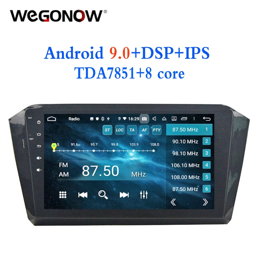 Android 9 0 4 Гб ОЗУ 32 8 Восьмиядерный для VW Magotan 2016 2017 автомобильный dvd плеер gps ГЛОНАСС
