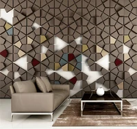 3d stereo polygonal modern tv background wall custom wallpaper simple and stylish wall covering