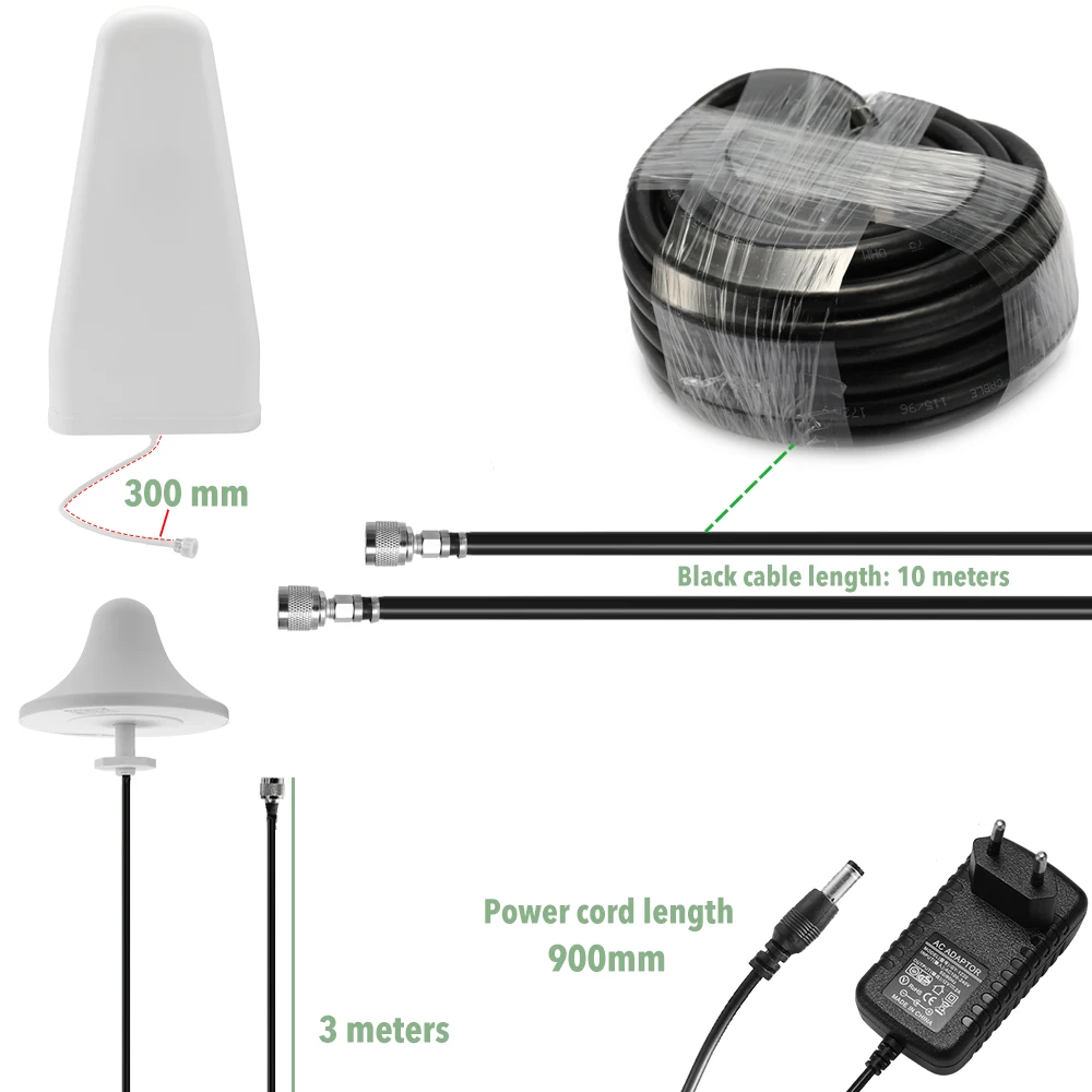 Усилитель сигнала трехполосный усилитель 900 1800 2100 GSM DCS WCDMA 2G/3G/4G LTE универсальный