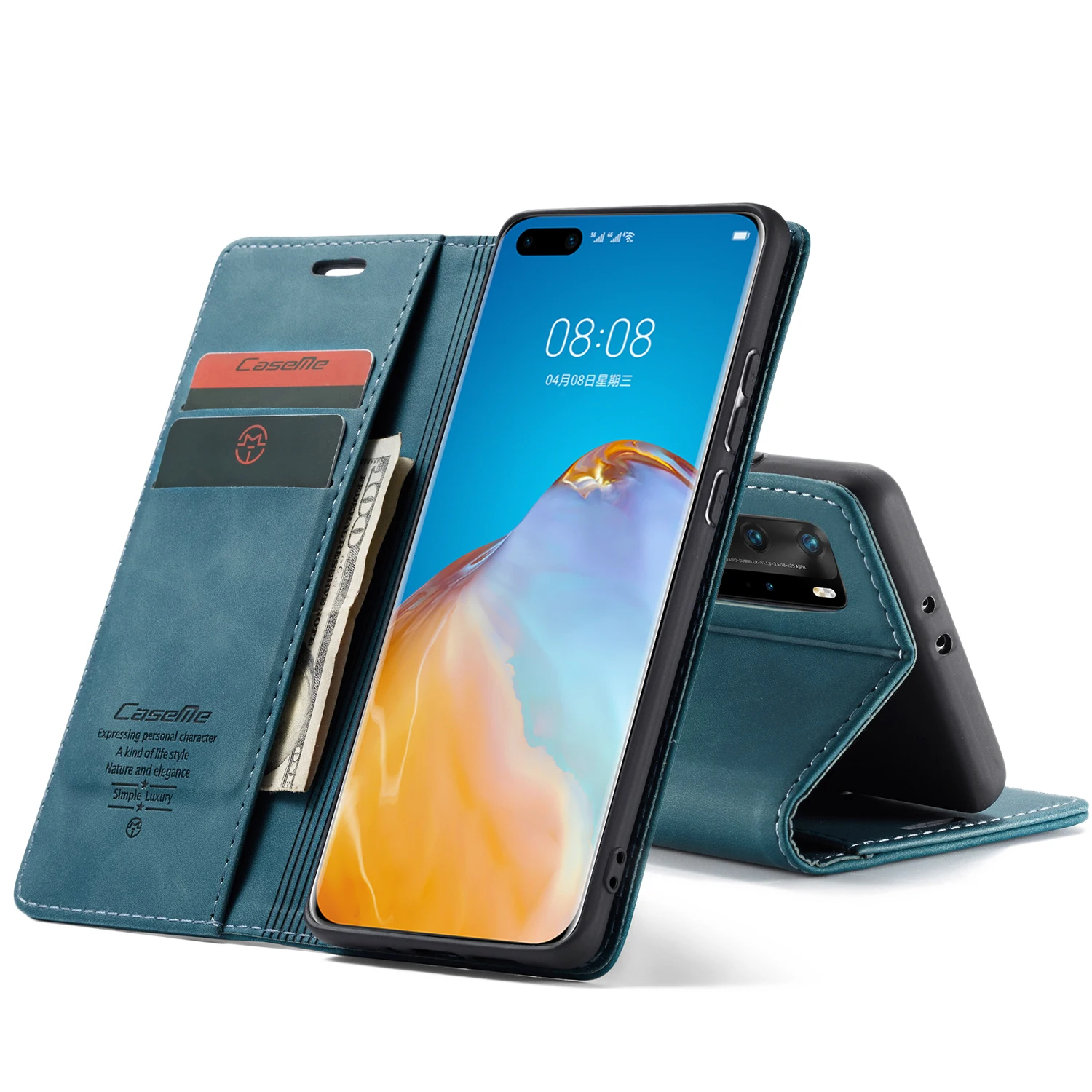 CaseMe чехол для Huawei P40 Pro Lite P30 Новый Ретро Магнитный кошелек кожаный флип-чехол Mate 30 |