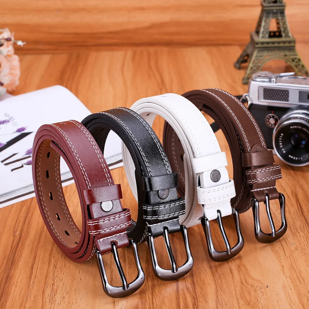 

Women New Classic Retro Buckle Belt Fashion All-match Leather Belt Female Skinny Waist Belt Simple Square Buckles Waistband
