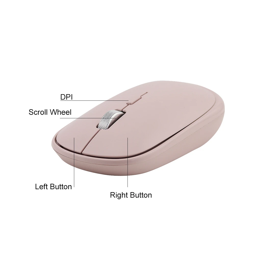 CHYI Bluetooth 4,0+ 2,4 ГГц Беспроводная Двухрежимная мини компьютерная мышь 3D Портативная оптическая Usb Mause PC розовая офисная мышь для ноутбука