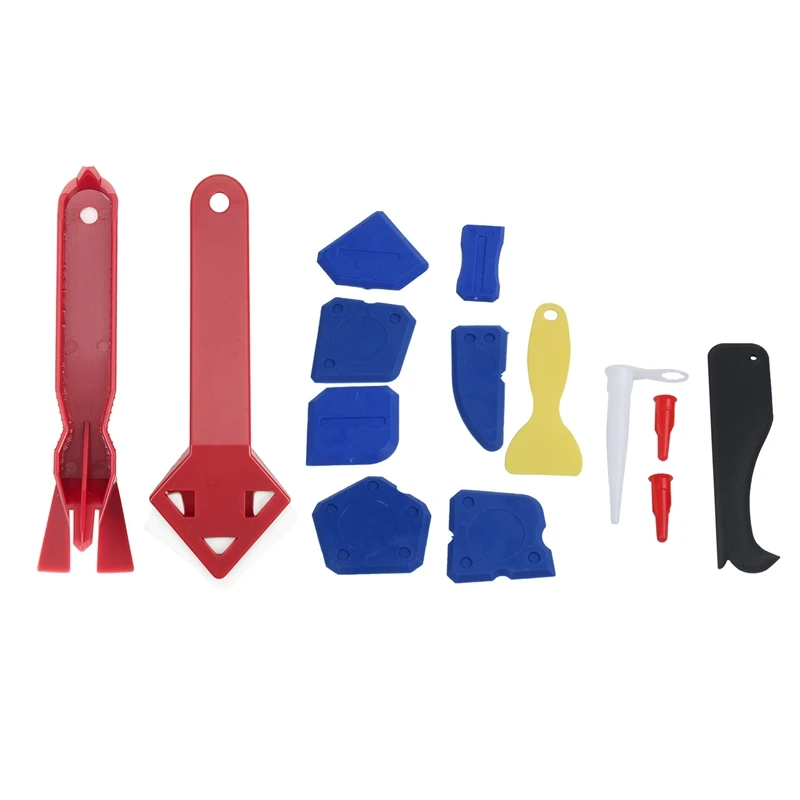 

1set Caulk Away Remover and Finisher & 12 Pieces Sealant Tools Caulking Tool Kit Silicone Sealant Finishing Tool