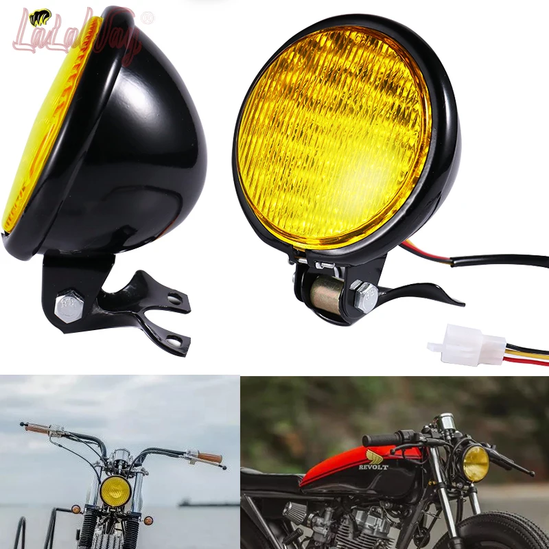

5'' LED Motorcycle High Low Beam Headlight Head light Lamp For Harley Kawasaki Suzuki Yamaha Cruiser Chopper Cafe Racer Touring