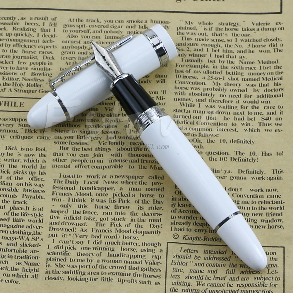Популярная Роскошная сталь Jinhao 159 синяя и серебристая отделка средний наконечник