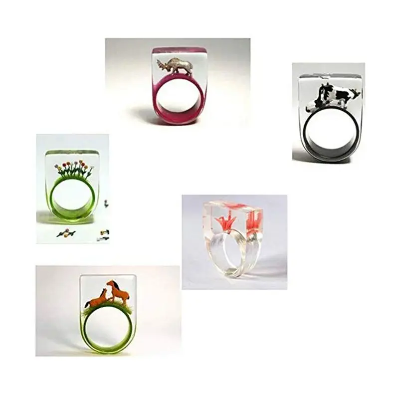 

N0HE Assorted Sizes Square Ring Mold DIY Rectangular Head Ring Jewelry Making US 7-12
