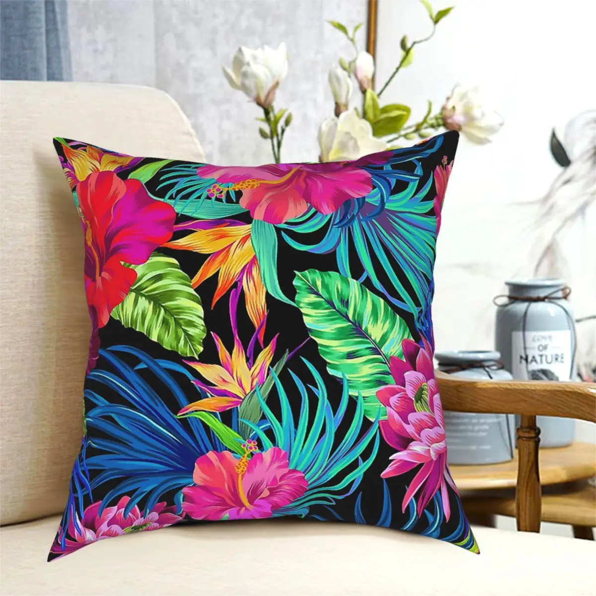 Свести с ума гибискус рисунком наволочка печати чехол для подушки из полиэстера