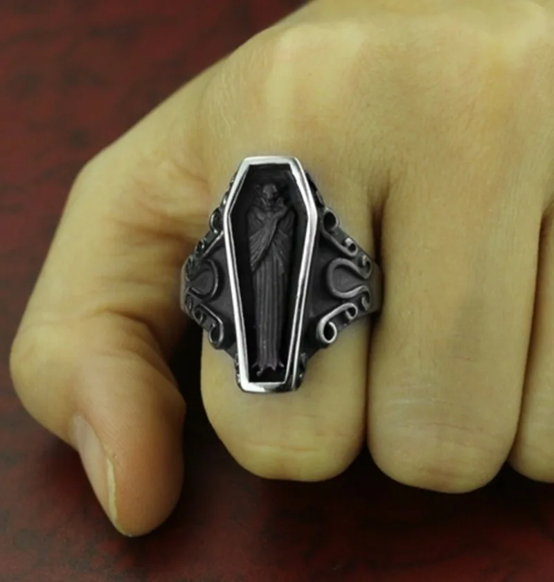 Мужская Стильная готика панк Винтаж цветочный узор вампира|Кольца| |