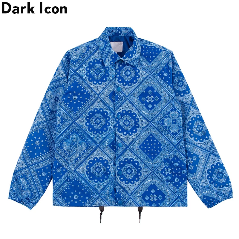 

Бандана Dark Icon, мужская куртка с отложным воротником, уличная мода, мужская куртка в стиле хип-хоп, уличная одежда для мужчин 4XL