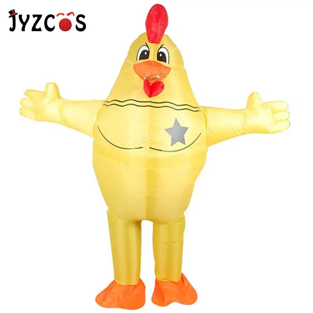 JYZCOS Новый Пурим Надувной Костюм Цыпленка Петух костюм Хэллоуин Рождественская