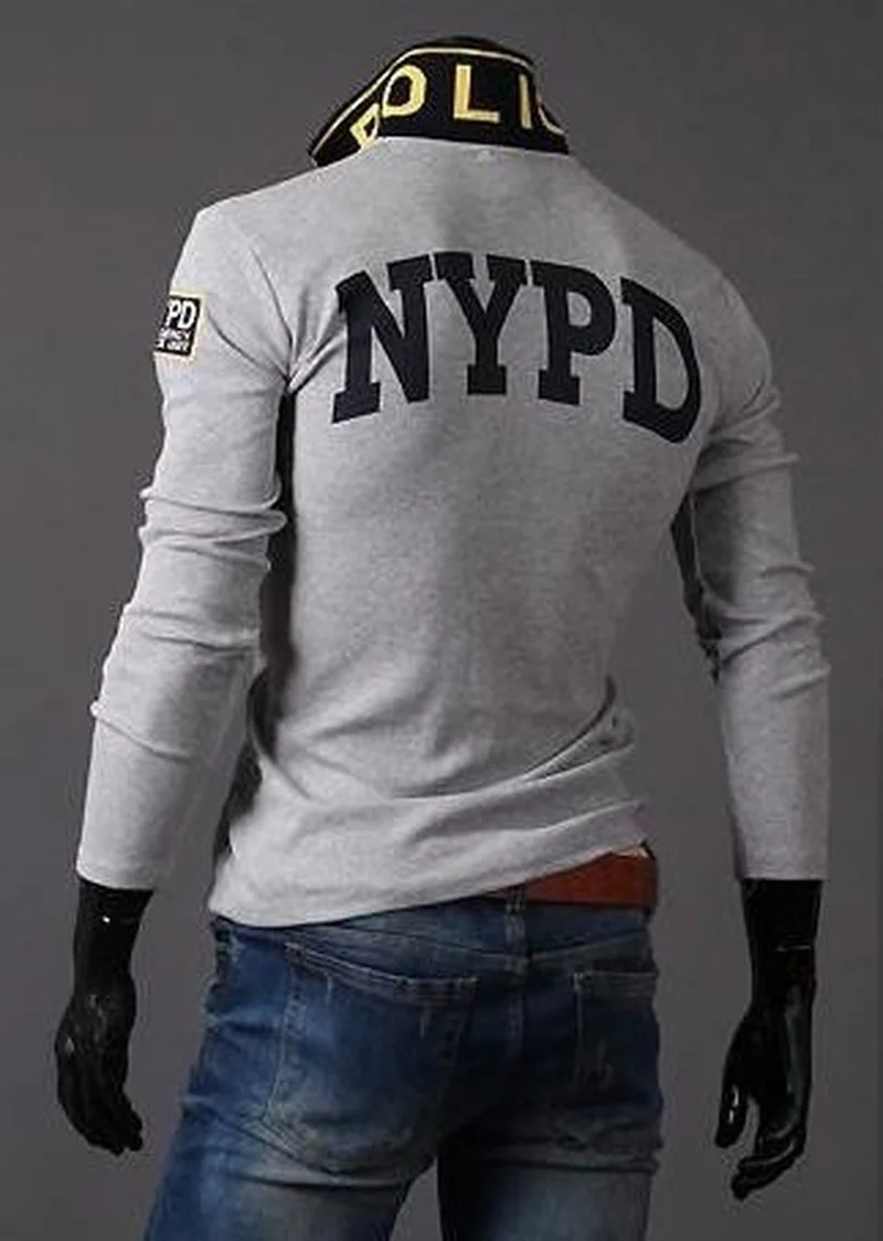 Мужская рубашка-поло с длинным рукавом ZOGAA однотонная Повседневная 3D вышивкой и