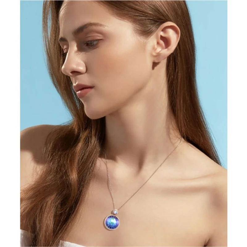 

Global Eternal Love Necklace 100 Language of Love Valentine's Day Pendant Lovers M7DD