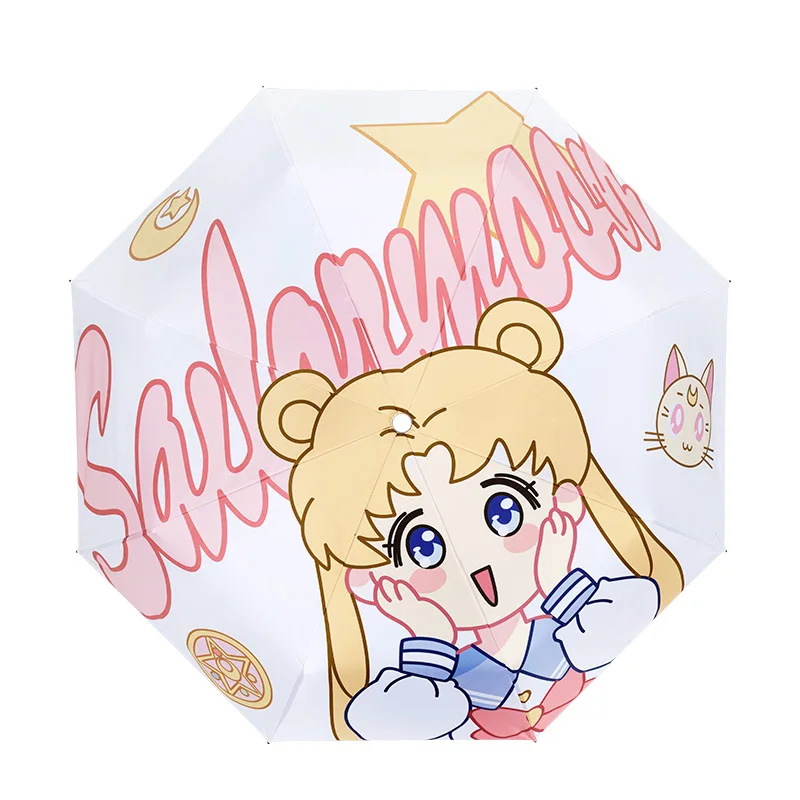

New Anime Sailor Moon Cosplay cartoon Umbrella Clear Umbrella Sunscreen Vinyl Umbrella Umbrella Automatic Lovely