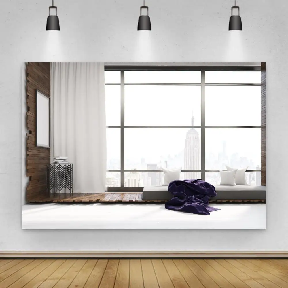 

Office Glass French Window City Building Landscape Scene Photography Backgrounds Photographic Backdrop For Photo Studio