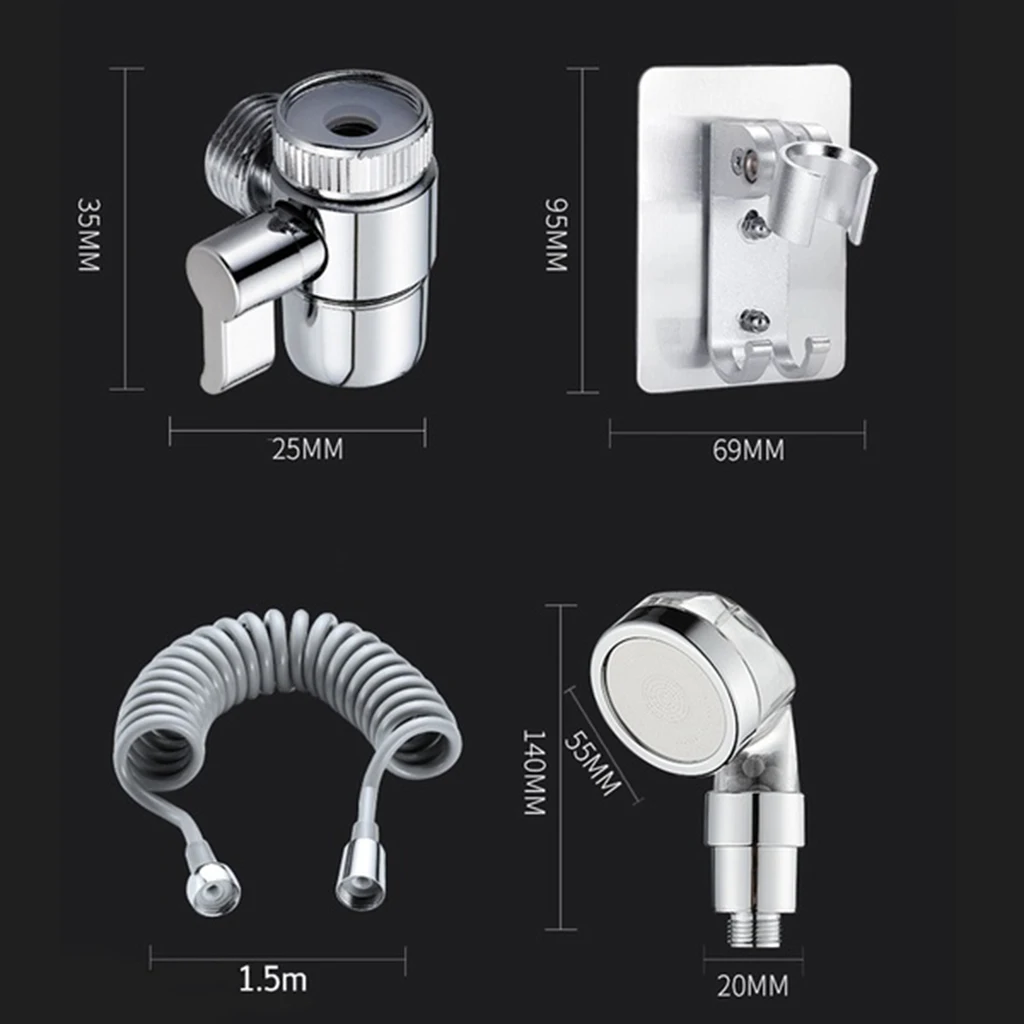 

Bathroom Basin Water Tap External Shower Head Set for Hair Washing