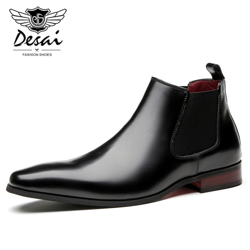 

Мужские кожаные ботинки челси, деловые повседневные ботинки, размера плюс, 39-47, 2021, для осени и зимы, Мокасины, мужские туфли