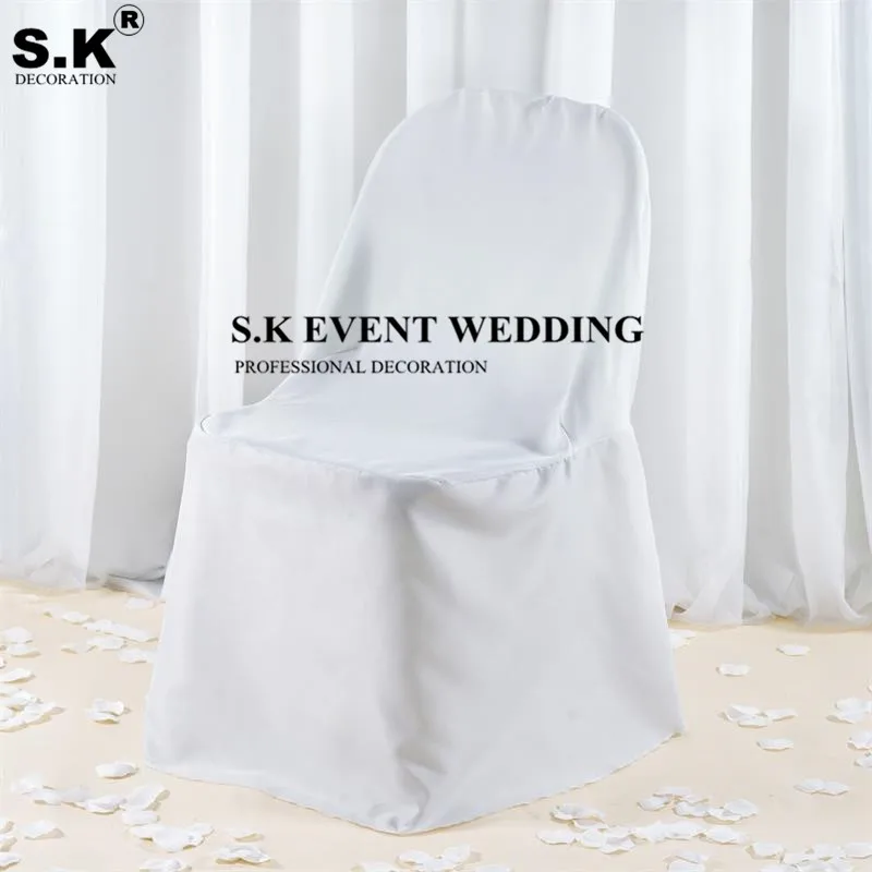 Белый черный полиэстеровый складной чехол для стула украшения свадебного