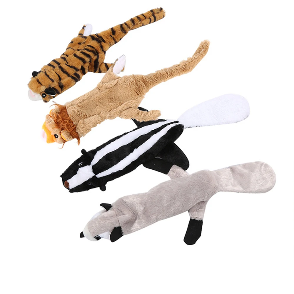 

Cute Plush Toys Squeak Pet Wolf Rabbit Animal Plush Toy Dogs Chew Squeaky Whistling Involved Squirrel Shape Dog Toys Accessories