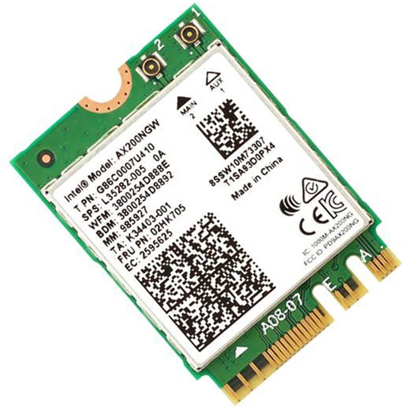 2400 Мбит/с двухдиапазонный Wifi 6 беспроводной Wi-Fi адаптер для карты AX200NGW NGFF M.2 802.11Ax с