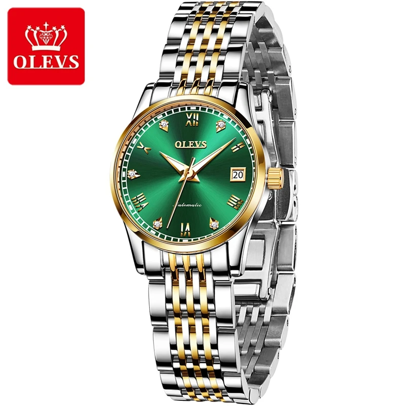 OLEVS Women Automatic Watch AAA Quality Brand Ladies Mechanical Watches Luxury Stainless Steel Watch reloj mujer