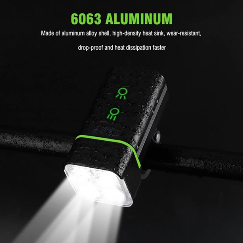 

Bike Light USB Rechargeable 2000 Lumens Bike Headlight 4T6 LED Super Bright Flashlight Front Lights and Back Rear Light