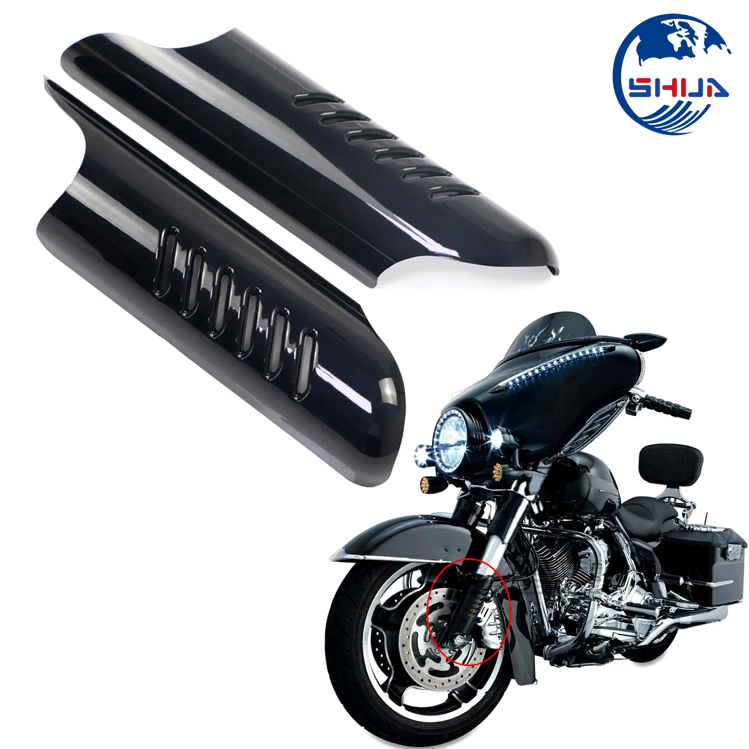 Крышка для ножек нижней вилки мотоцикла защитный экран Harley Touring Street Electra Tri Glide Road
