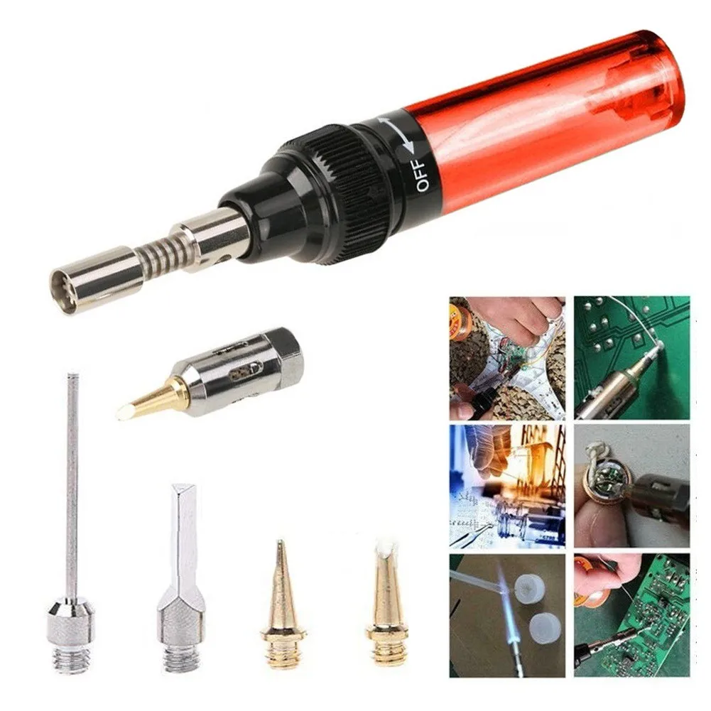 

5x Soldering Iron Tip Gas Soldering Iron Tool Welding Torch Pen Butane Gas Soldering Iron