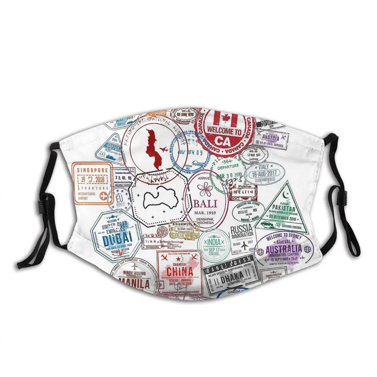 Паспортные штампы испанская моющаяся модная маска для рта и лица, пылезащитный респиратор с фильтром, зимняя защитная маска для мужчин