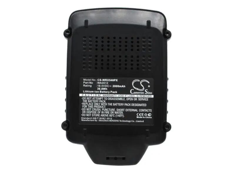 Аккумулятор cameron sino 2000 мАч для Rasentrimmer GTLi 18 в комфортная батарея WORX RW9161 WG151 WG151.5 WG151E