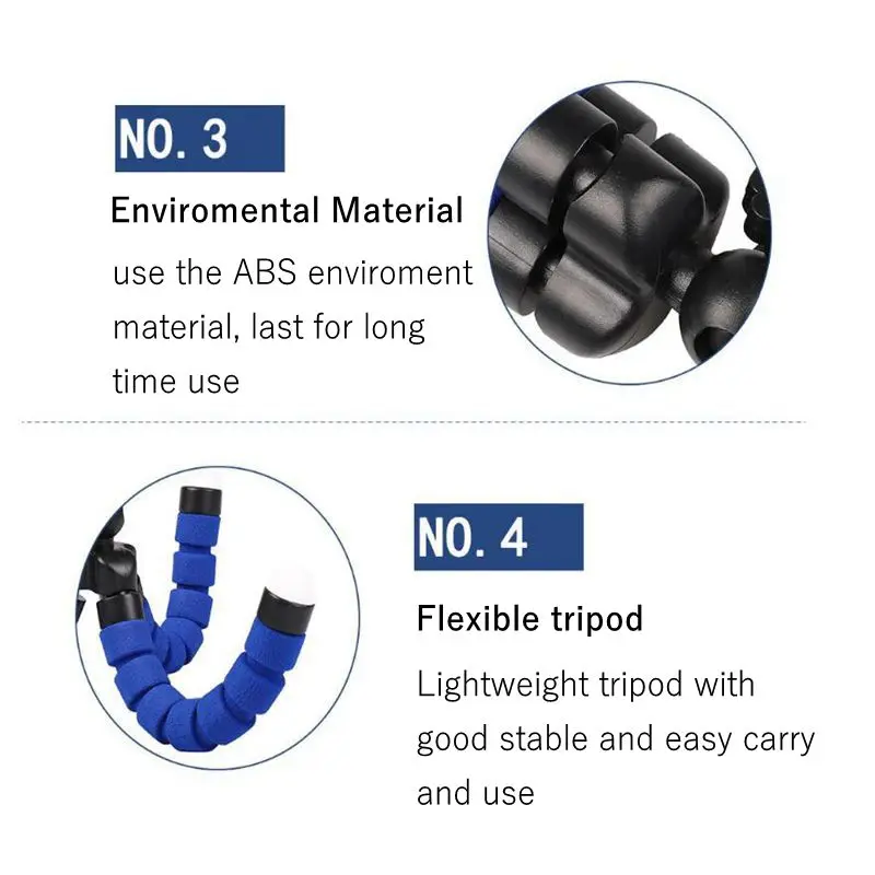 Гибкий штатив для телефона мини Осьминог с губкой iPhone Samsung Xiaomi смартфонов экшн