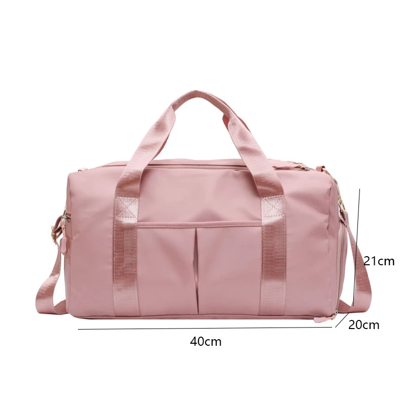 Сухая и влажная Черная спортивная сумка Женский обувной отсек тренировочная для