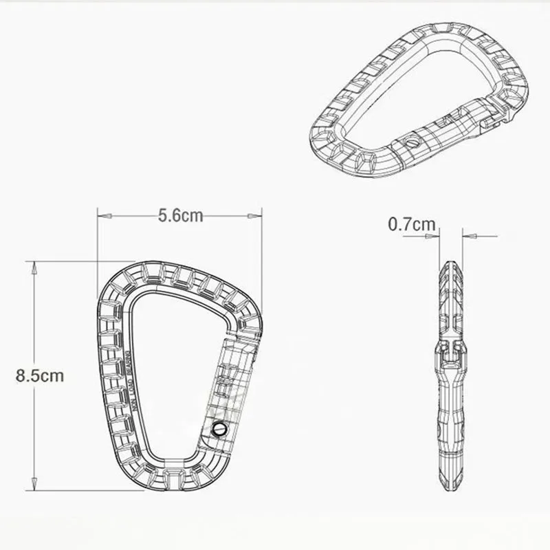 

Aluminum Alloy Carabiner Outdoor Climbing Camping Carabiner Locking Hook Screw D Buckle Keychain Multi Tools Mosqueton