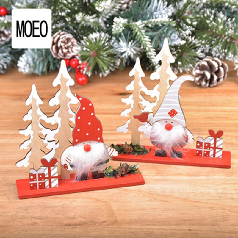 

Christmas Decoration Faceless Forest Old Man Elves Wooden Desktop Ornaments Navidad Christmas Gifts 2022 New Year Decoration