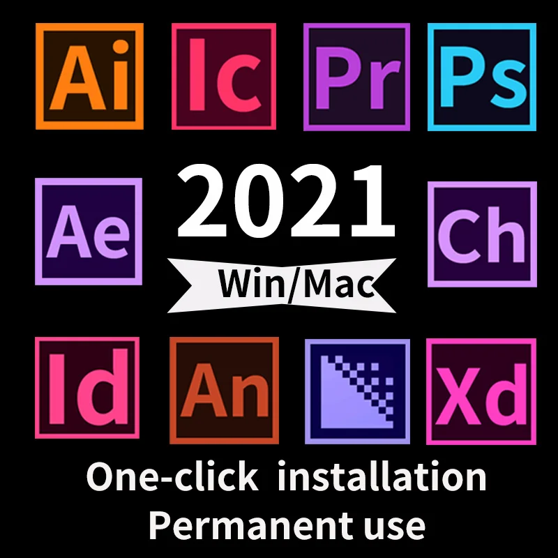 

Full Set of Software CC - 2021 Win or Mac Include Ps Ai and So on Version Package Used Free Forever Quick Delivery