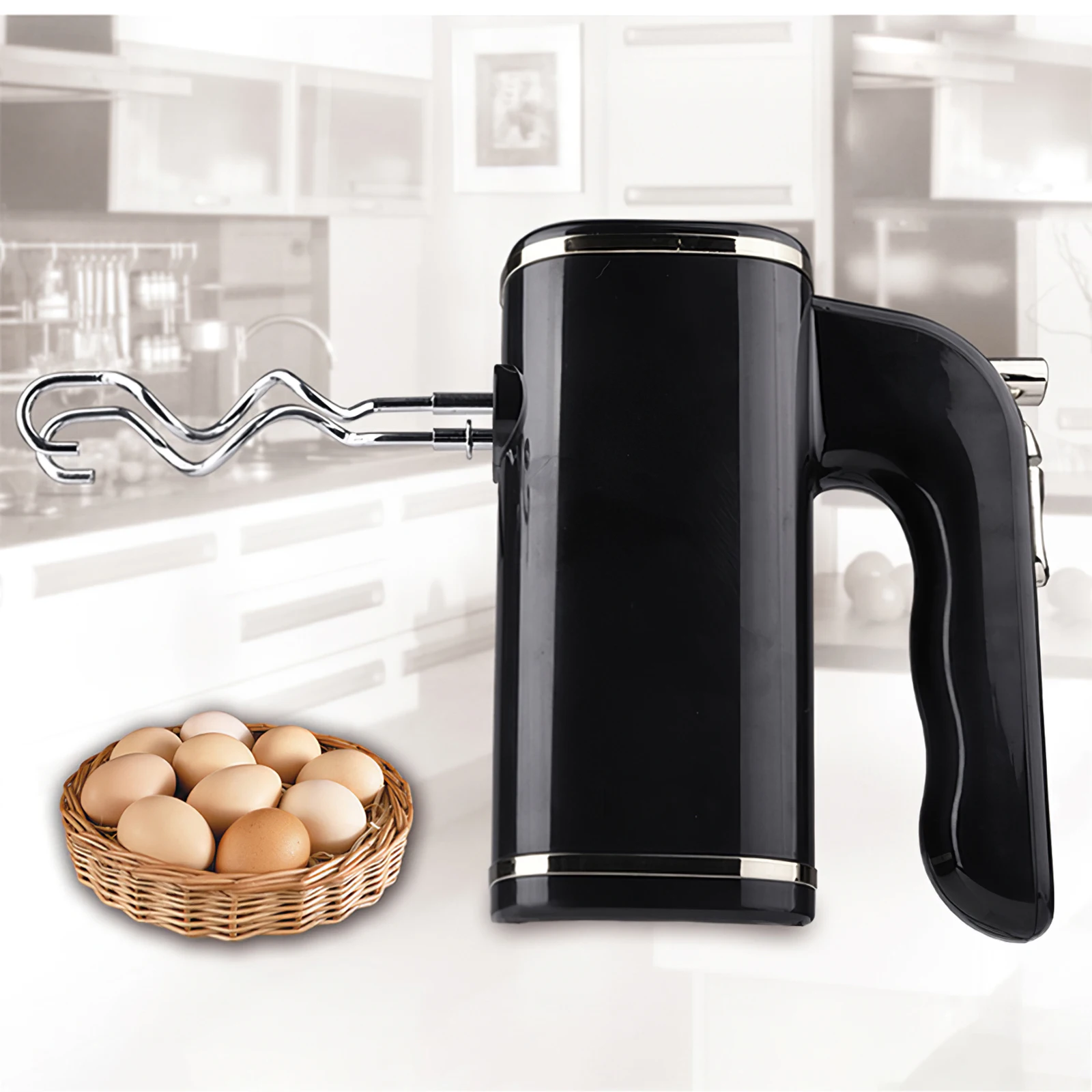 

200W Electric Egg Mixer Automatic Handheld Egg Beater Stirrer Electric Cream Mixer With 5 Speed Dual Stainless Steel Whisk Tool