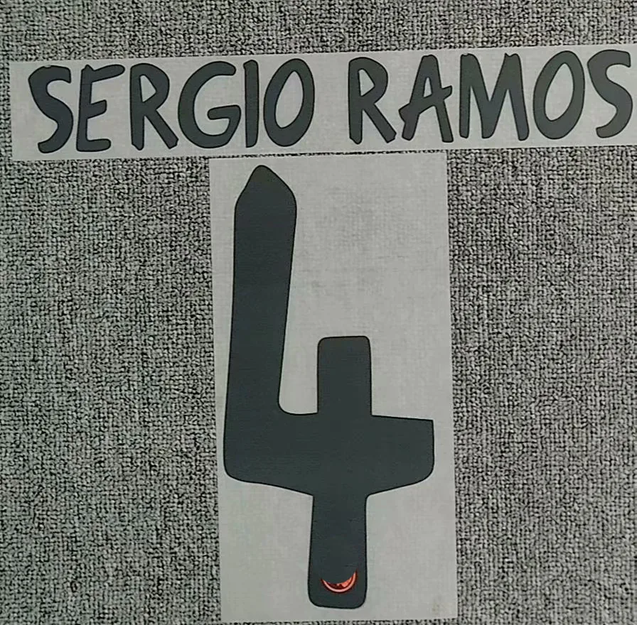Металлический бейдж с принтом в стиле ретро #4 Sergio Ramos Nameset|Заплатки| |