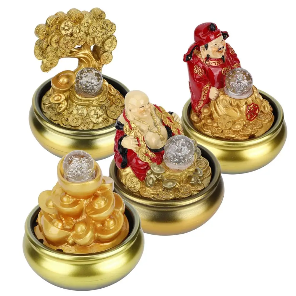 Светодиодный водный настольный фонтан инновационная смола фэн-шуй переносной