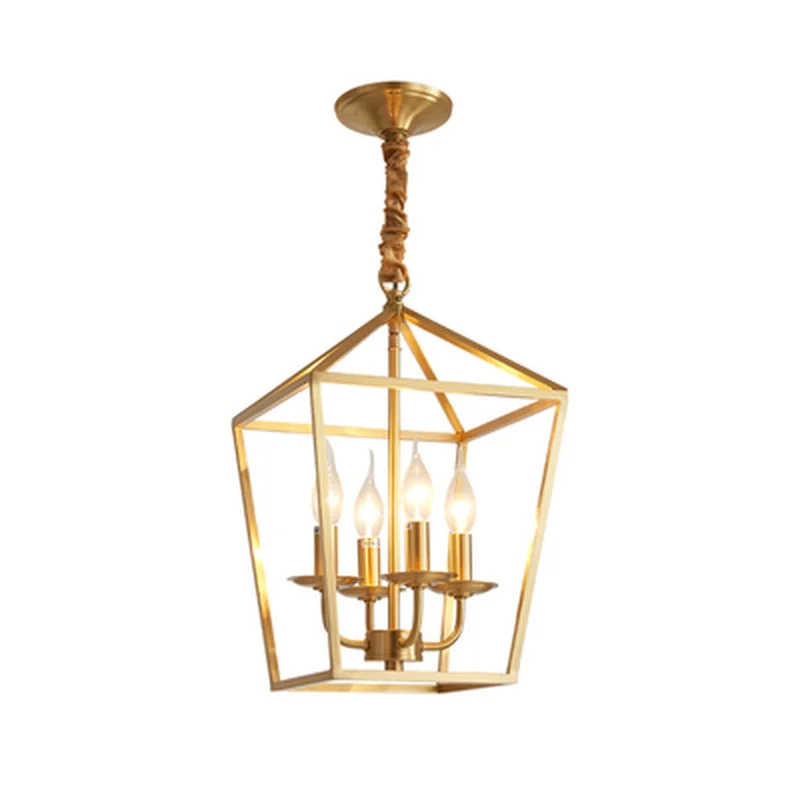 Светодиодные люстры в скандинавском стиле медная потолочная лампа для гостиной