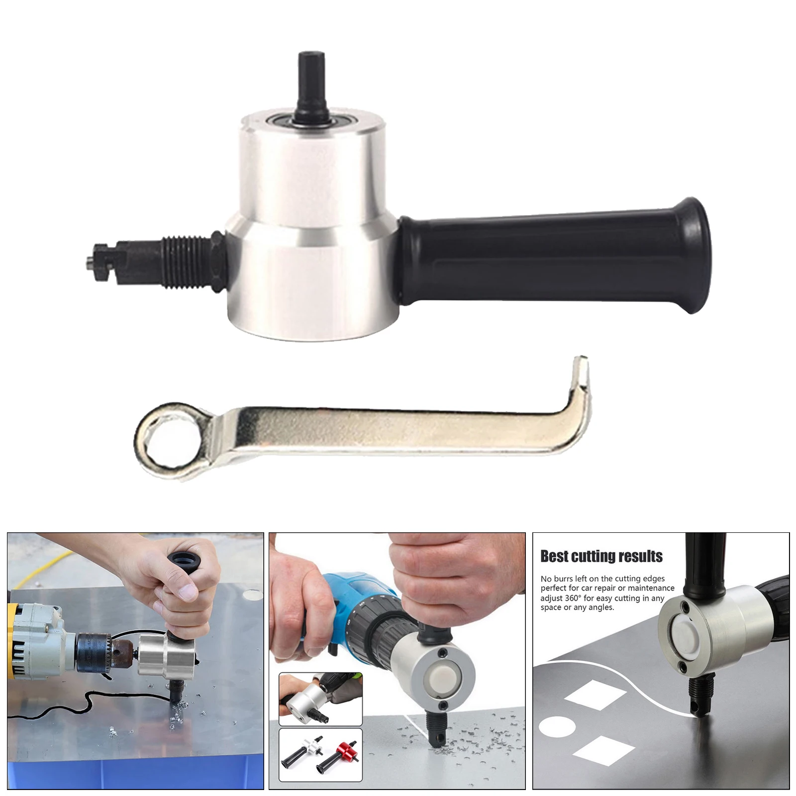

Sheet Metal Double Head Nibbler Cutter 360 Degree for Automobile Repair, for Straight Curve and Circle Cutting
