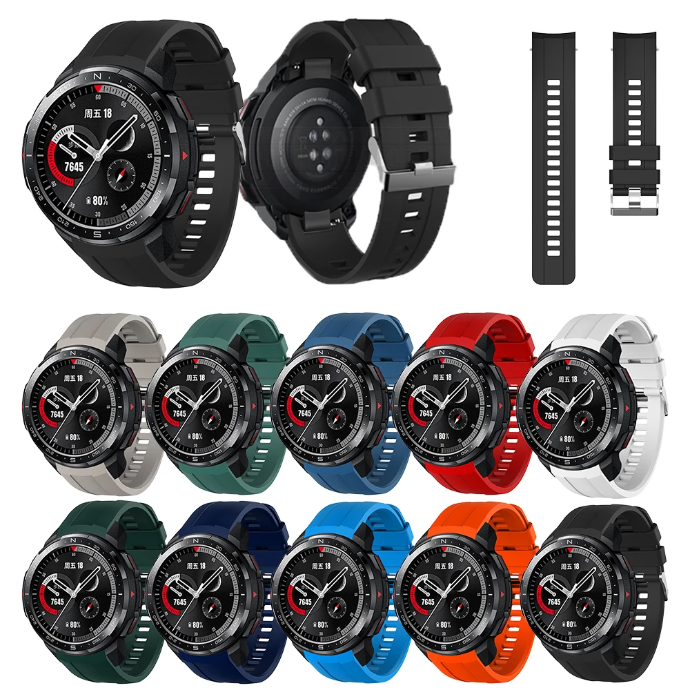 Correa de silicona para Huawei Honor GS Pro, repuesto de pulsera de reloj deportivo de 22mm,