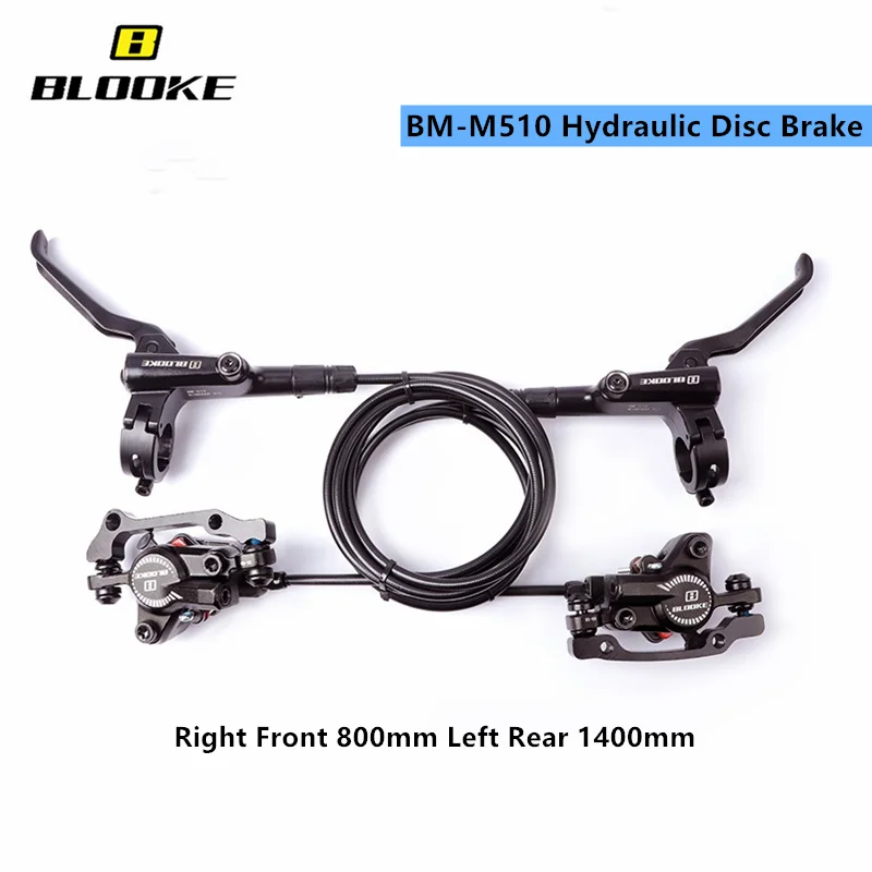 

BLOOKE BM-M510 MTB Bike Hydraulic Double Brake Set With Disc Brake 140mm 160 mm For Mountain Bicycle Cycling Parts 800/1400mm