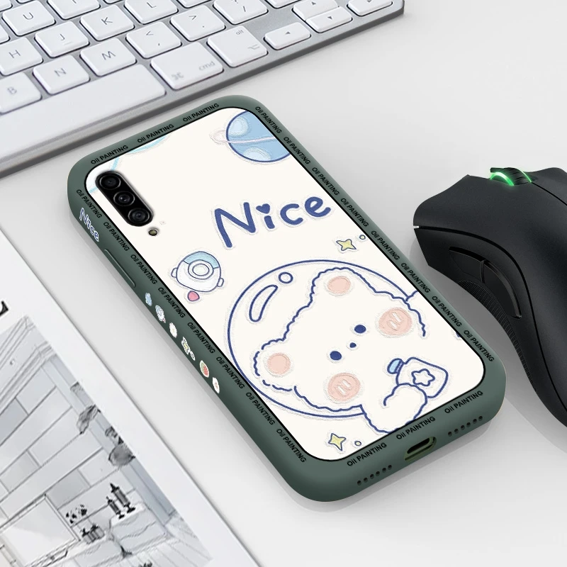 

For Samsung Galaxy A80 A81 A82 Quantum 2 A70E A90 4G A90 5G A91 Case with Bear and rabbit back cover Cartoon casing