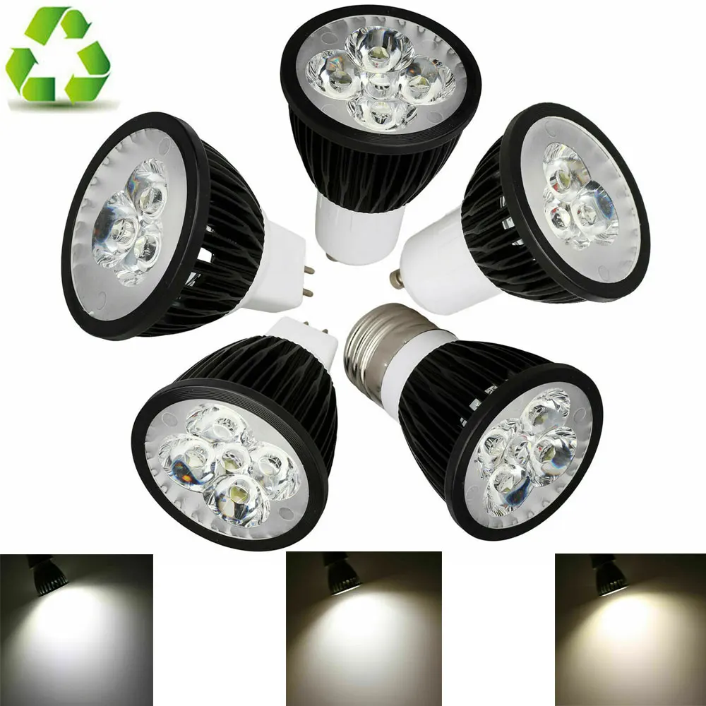 E27 Black LED Spotlight E14 6W 8W 10W Super Bright AC 85-265V lamp Spot light For home illumination