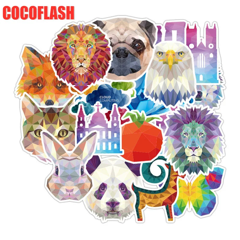 35 шт./компл. с геометрическим узором и рисунком животных красивые наклейки для