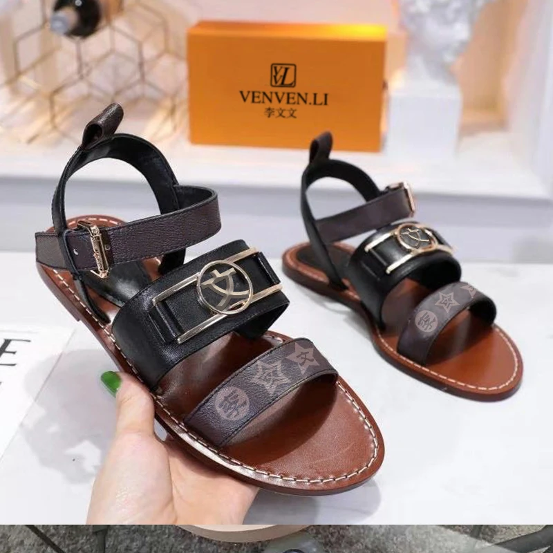 

VVL 2020 new French high women's sandals classic all-in-one upper soft cowhide inner lining insole sheepskin luxury counter