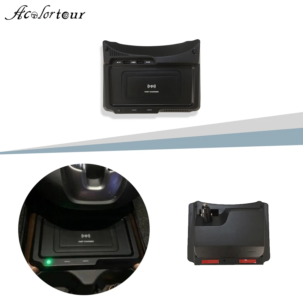 

Car wireless charger phone holder for Honda CRV 2019 2020 dual usb ports mobile mount stand for iphone se quick charging support